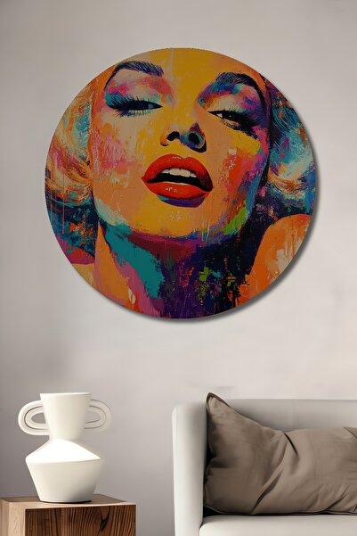 Teona Ahşap Marilyn Monroe Pictură decorativă de perete din MDF din lemn, sti...