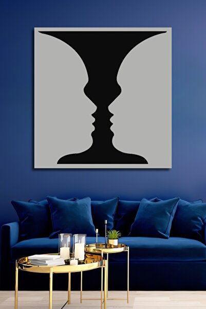 Teona Ahşap Siluetă decorativă din lemn MDF cu douăsprezece fețe, pictură mur...