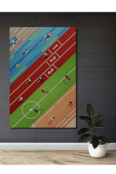 Teona Ahşap Διακοσμητικός πίνακας τοίχου από ξύλο MDF για Ολυμπιακά Αθλήματα,...