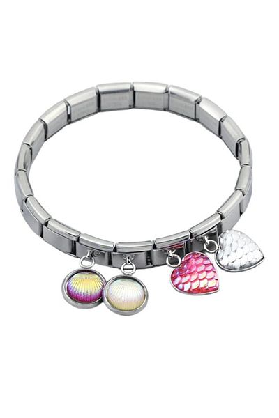 Dumledo Italian Charm - Pink Heart Patterned Attractive