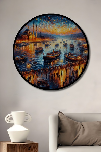 Teona Ahşap Декоративна дървена MDF кръгла маса в стил рамка с изглед към Бос...