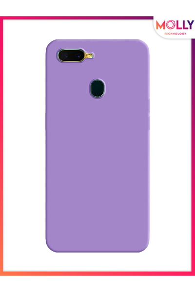 Molly Oppo A5s İçin Lila Liquid İçi Kadife Silikon Kılıf