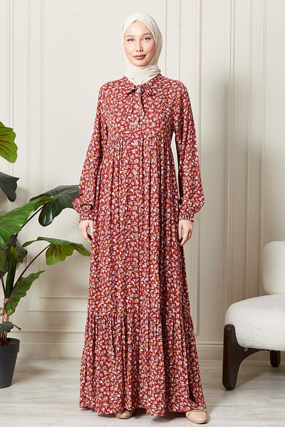 fistan Front Button Viscose Fabric Hijab Dress Mother's Dress Cotton Fabric Large Size