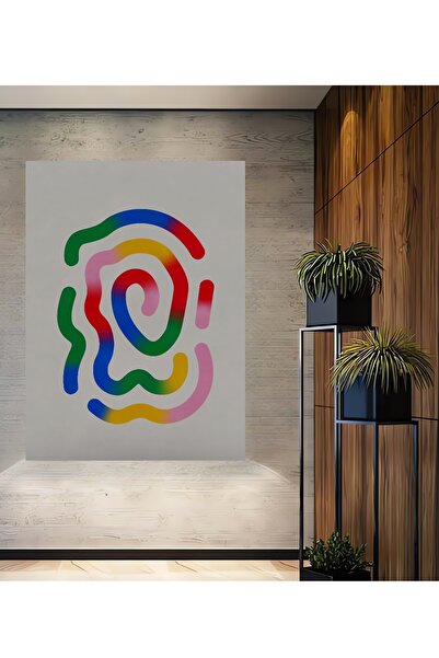 Teona Ahşap Pictură decorativă colorată cu amprentă de deget, din lemn MDF, p...