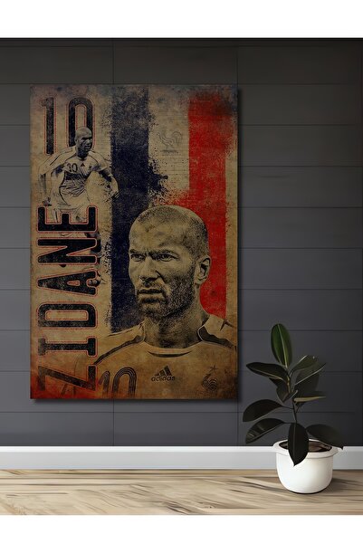 Teona Ahşap Zinedine_Zidane_Pictură murală decorativă din lemn MDF pentru cas...