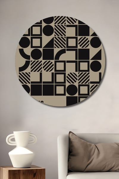 Teona Ahşap Pictură decorativă Bauhaus din lemn MDF pentru perete pentru casă...