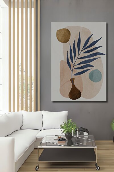 Teona Ahşap Abstrakt Bitki Desenli Dekoratif Ahşap MDF Ev/İşyeri Duvar Tablo ...