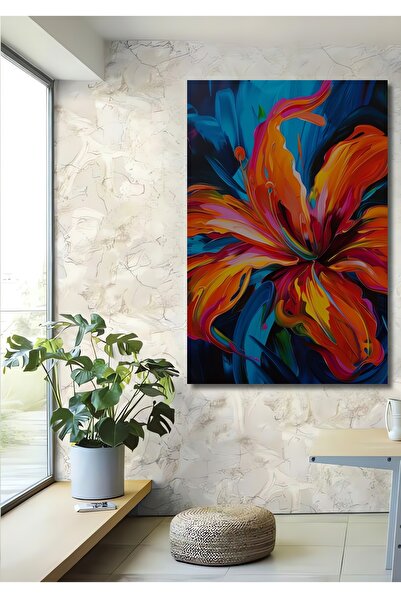 Teona Ahşap Abstract Με φλοράλ μοτίβο Διακοσμητικός Ξύλινος Πίνακας Τοίχου MD...