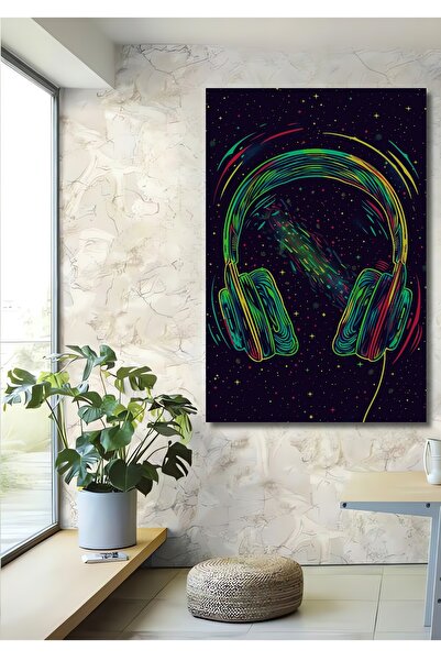 Teona Ahşap Căști colorate din lemn MDF Pictură decorativă de perete pentru c...