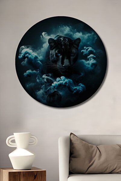 Teona Ahşap Мистична черна пантера Дървена MDF декоративна стена за дома/офис...