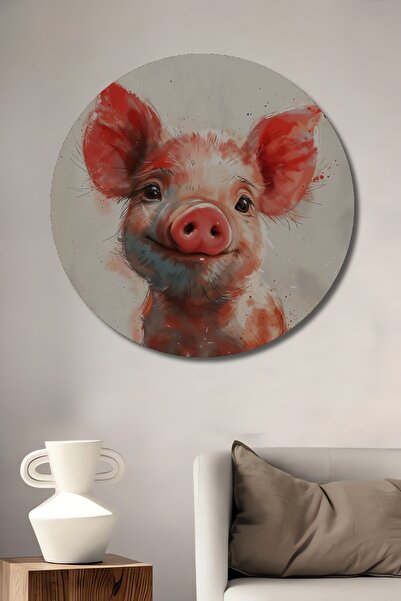 Teona Ahşap Pictură decorativă din lemn MDF cu vedere artistică a porculețulu...