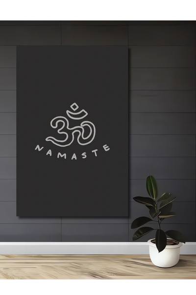 Teona Ahşap Simbol Om Namaste Lemn MDF Decorativ Pictură murală pentru casă/l...