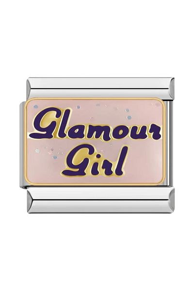 Dumledo Pink Steel Eye-Catching for Girl - Italian Charm Glamour Girl