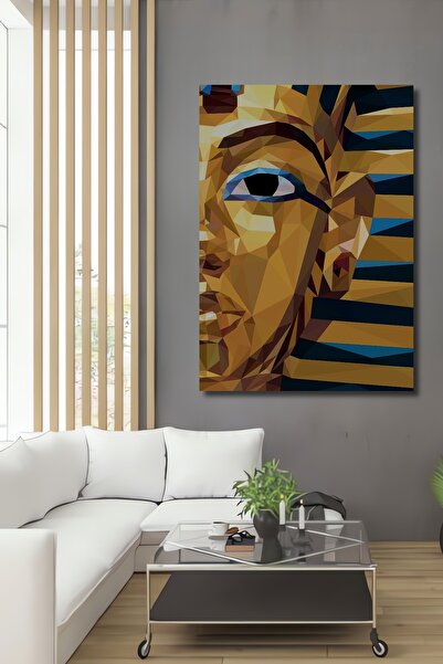 Teona Ahşap Mască Tutankamon, decorativă, din lemn MDF, pictură murală pentru...