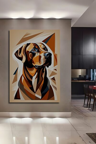 Teona Ahşap Pictură murală decorativă din lemn MDF cu design modern de câine,...