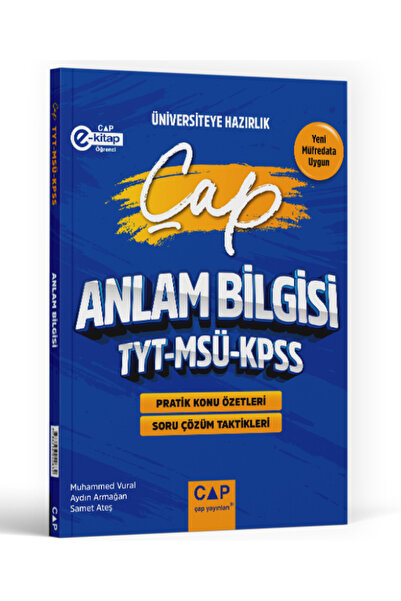 Çap Yayınları Çap TYT MSÜ KPSS Türkçe Anlam Bilgisi Pratik Konu Özetleri Soru...