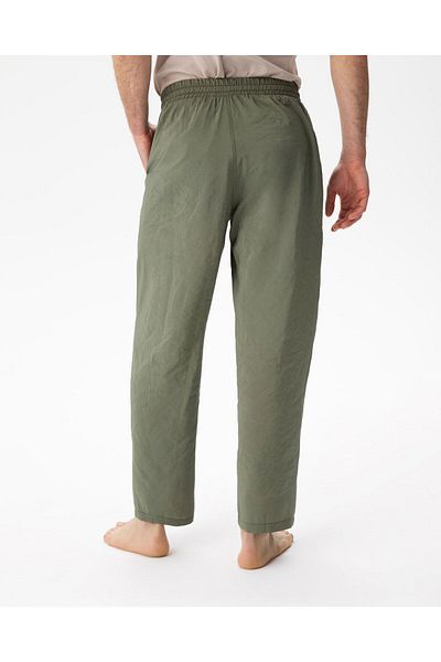 Ayma Active Khaki Men's Summer Pocketed Elastic Waist Modal Yoga Pants