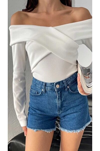 NÜANS MODA بلوزة متقاطعة