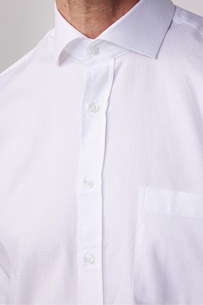 Tudors Чоловіча сорочка Regular Fit класичного крою, 100% бавовна, з армурою, преміум-біла