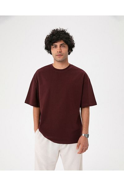 Ayma Active Ανδρικό μπλουζάκι με κοντό μανίκι από βιολογικό βαμβάκι Chestnut