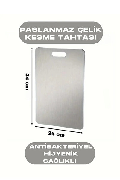 Stainless Art Paslanmaz Çelik Antibakteriyel Üst Düzey Kaliteli Kesme Tahtası...