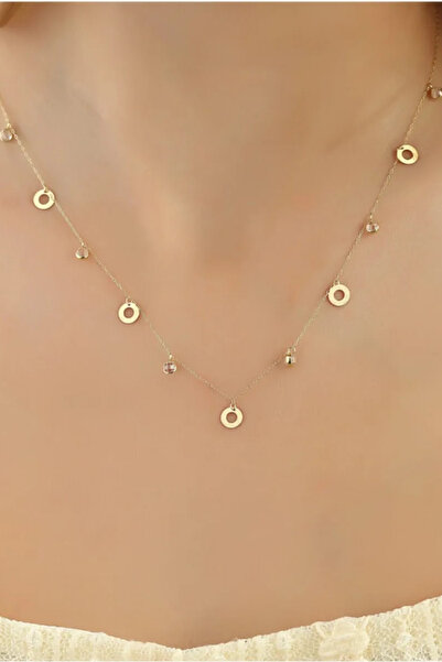 Glorria Altın Halka Şans Kolye