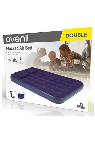 Avenli Floked Air Bed Çift Kişilik 191cm*137cm*22m