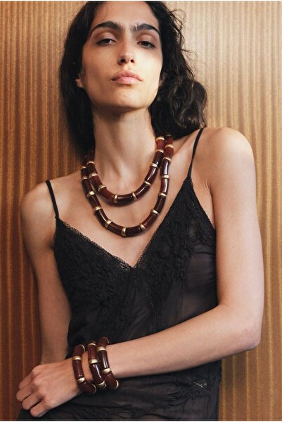 CHARMLUCKY BORDO 2Lİ KEMİK KOLYE