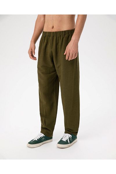 Ayma Active Khaki Men's - Linen Look Easy West Pants
