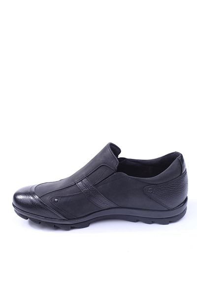 Fosco 3530 Men's Genuine Leather Sports Warm Lining Black Shoes