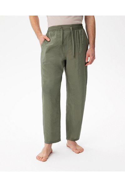 Ayma Active Khaki Men's Summer Pocketed Elastic Waist Modal Yoga Pants