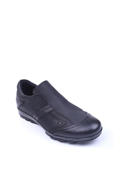 Fosco 3530 Men's Genuine Leather Sports Warm Lining Black Shoes