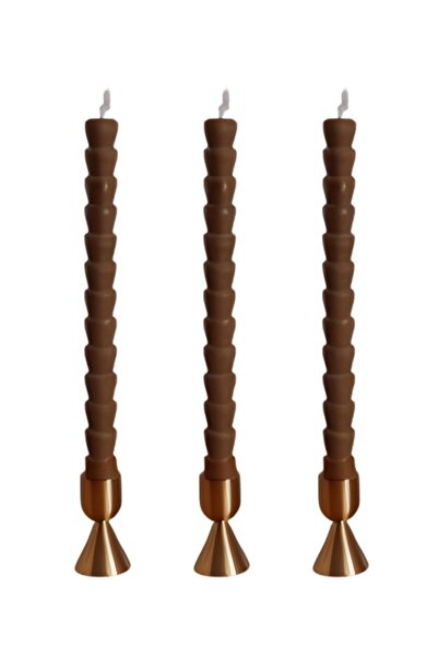 Kleos Atelier Şamdan Mumları - Zarif ve Sade Şıklık / 3 Parça Set