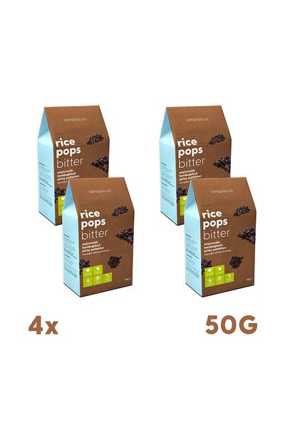 slimplus 4 Pack Gluten-free Vegan Rice Poppy - Buckwheat, Dark Cocoa 50g