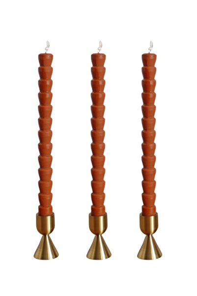Kleos Atelier Şamdan Mumları - Zarif ve Sade Şıklık / 3 Parça Set