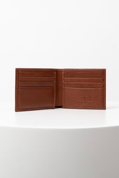 BAYDERİ Leval Extra Genuine Leather Men's Wallet with Gift Card Holder