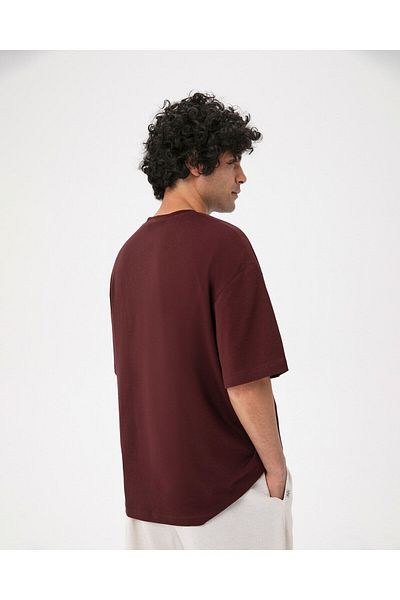 Ayma Active Ανδρικό μπλουζάκι με κοντό μανίκι από βιολογικό βαμβάκι Chestnut