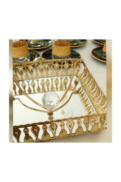 İthal Table Top Metal Napkin Holder with Gold Mirror Wrought Iron Napkin Holder,party Table,organization,jardiny