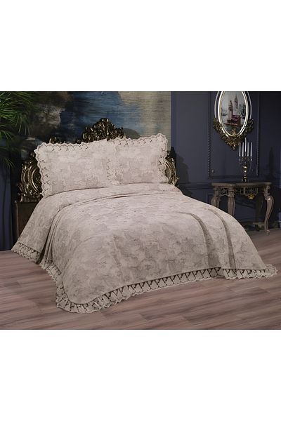 ASlıbella 3 Piece Double Pique Set - Coffee Color