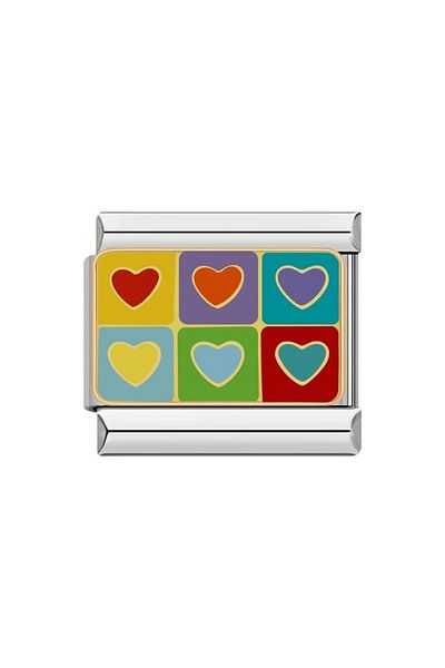 Dumledo Italian Charm Retro Hearts