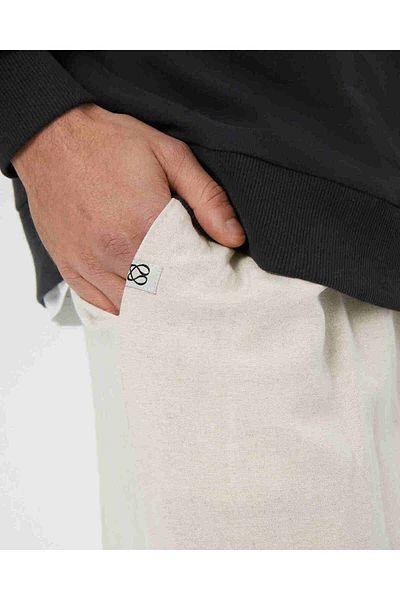Ayma Active Beige Men's Linen Look Easy West Pants