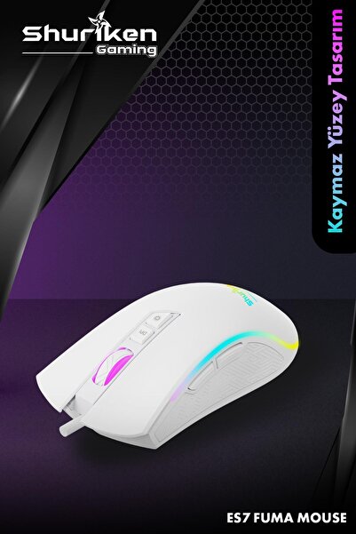 Shuriken Es7 Fuma Rgb Gaming Makrolu Oyuncu Mouse - 4800dpı