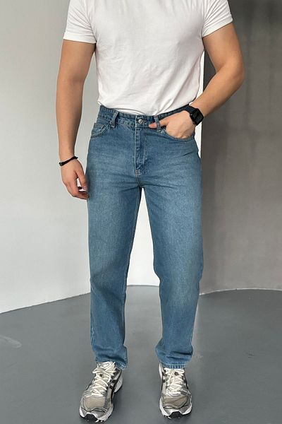 Livio Ferri Men's Basic Boyfriend Fit Washable Jeans Pants Jeans