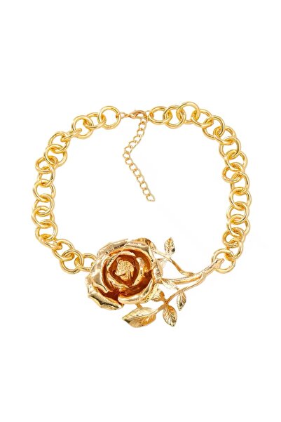 CHARMLUCKY ÇELİK GÜL KOLYE