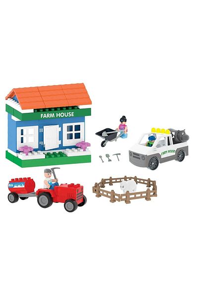 PİLSAN 03 615 Double Blocks Farm Set -Pilsan
