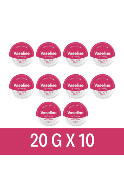Vaseline مرطب شفاه ليب ثيرابي بزيت الورد واللوز 20 جرام × 10