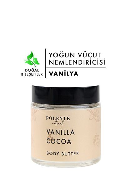 Polente Natural Vanilla and Cocoa Body Butter - Intensive Body Moisturizer (100 ml)