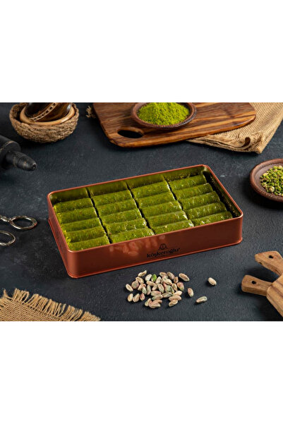 köşkeroğlu Antep Pistachio Sarma Baklava Rolls with Gift Metal Box 700 Gr