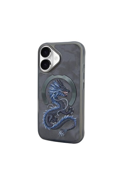 Nimmy İphone 16 Uyumlu Nakış Işlemeli 3 Boyutlu 3d Magsafe Fantasy Animal Ser...