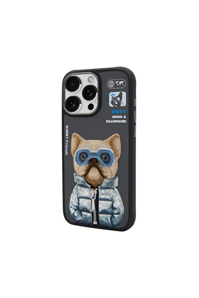 Nimmy حافظة سيليكون مطرزة ثلاثية الأبعاد متوافقة مع هاتف iPhone 16 Pro 2.0